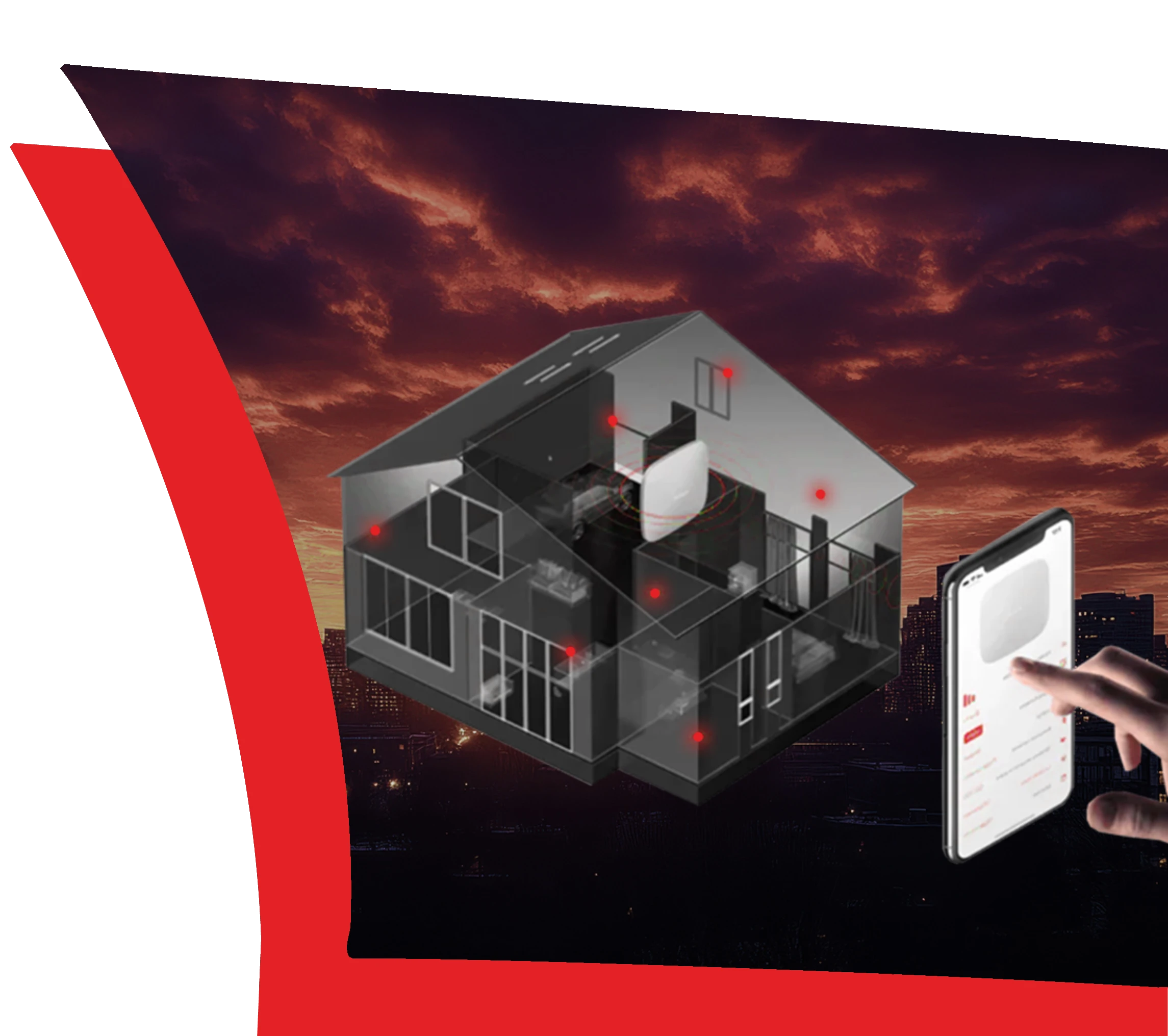 Ajax wireless alarm systems hardware — Hub 2, MotionCam and DoorProtect sensors