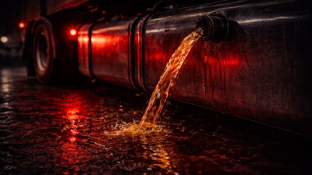 Truck fuel monitoring system installed on a South African commercial freight vehicle