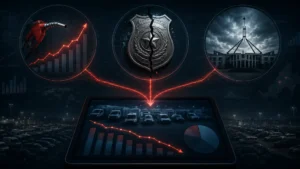 Fleet operating crisis June 2026 — three converging threat arrows pointing at a fleet budget on a dashboard