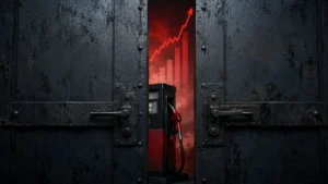 Fuel levy relief ending fleet — closed door graphic with fuel price chart and CPI inflation data