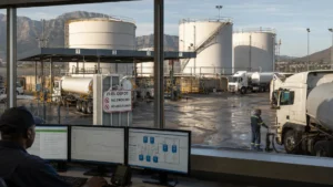 Bulk fuel storage facility with real-time fuel monitoring systems in South Africa
