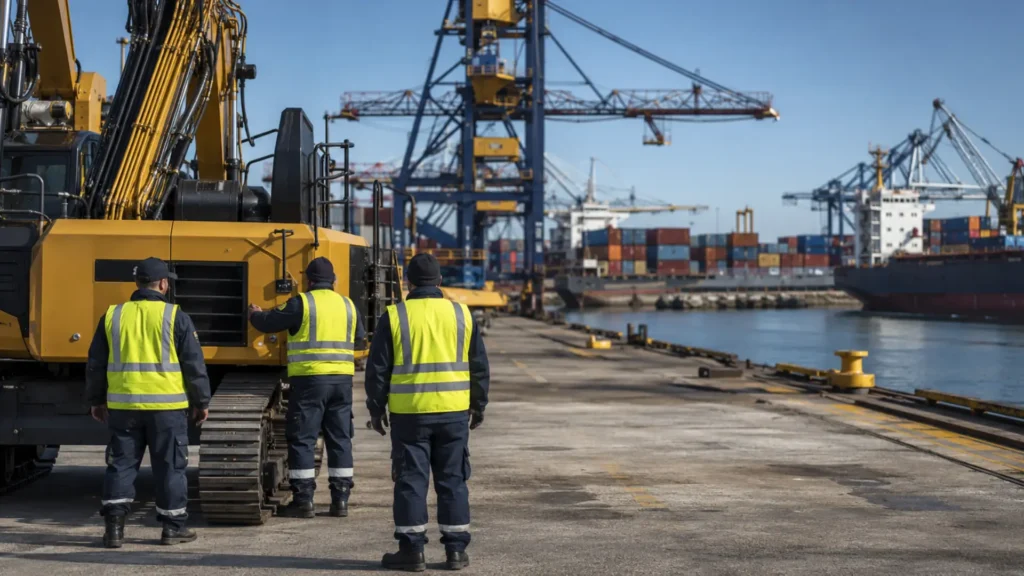 Durban harbour cocaine bust — customs officials inspecting cargo at South African port