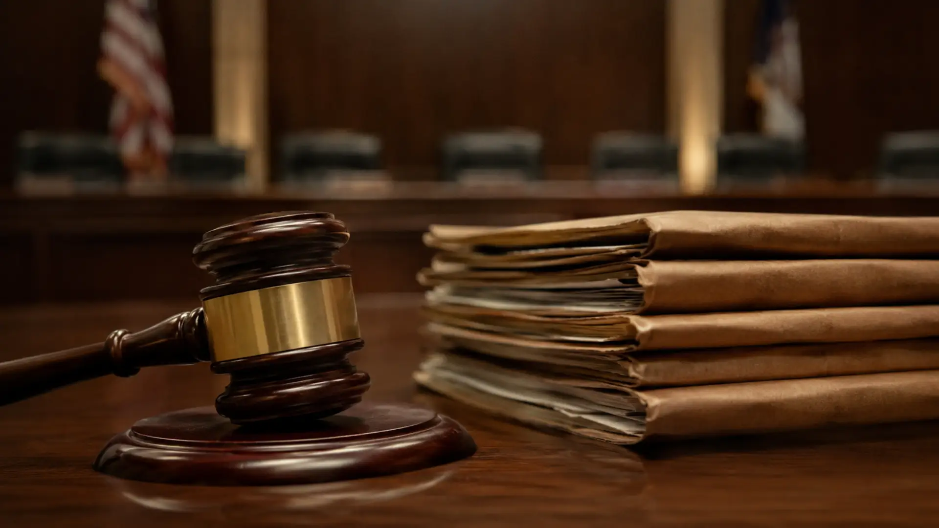 Madlanga verdict fleet security — gavel beside police evidence files under commission scrutiny