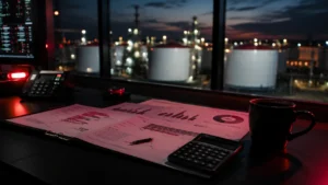 Fuel price data on a desk ahead of the August fuel price announcement as diesel relief evaporates for South African fleets