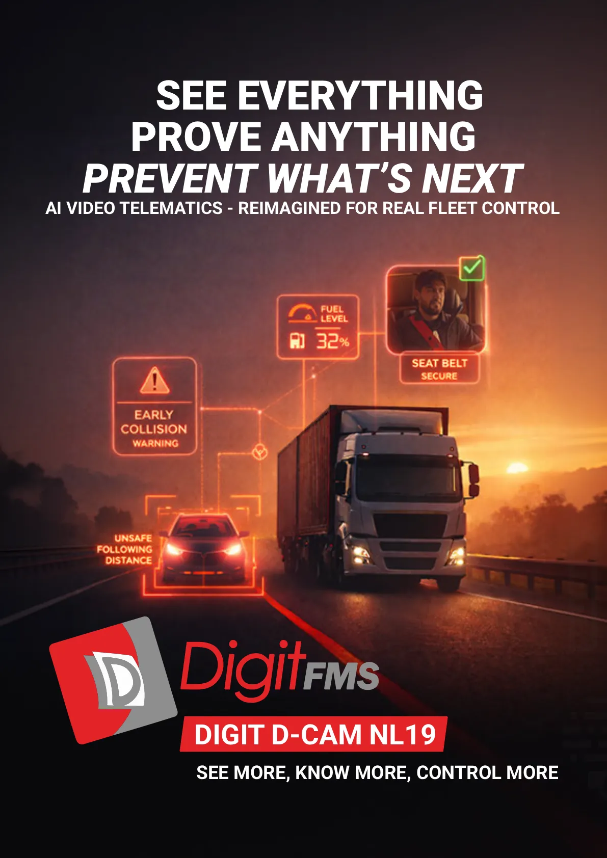 In-cab AI video telematics dashcam factsheet cover