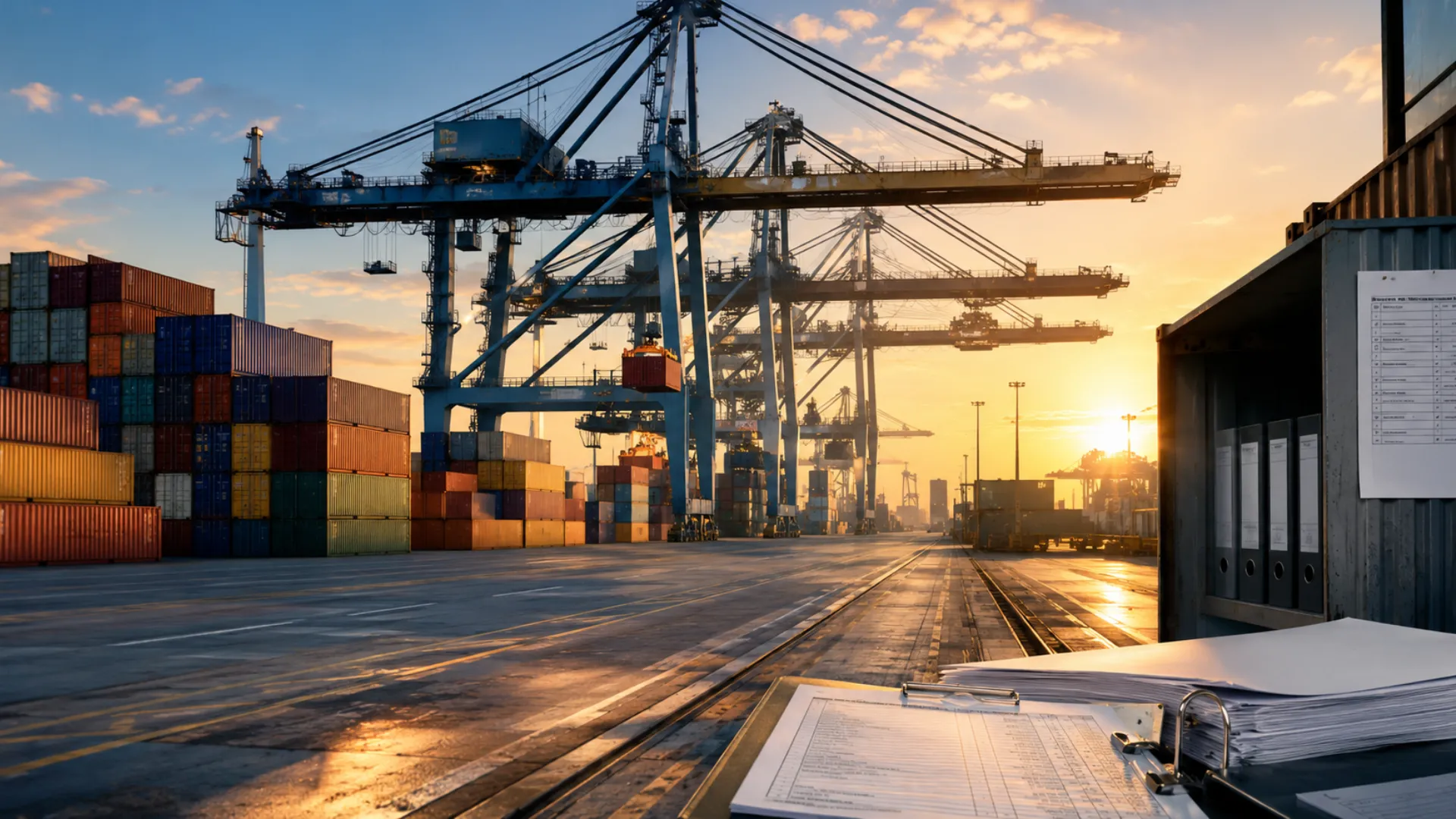 Transnet supplier blacklist impact — container cranes at a South African port terminal under review as governance tightens