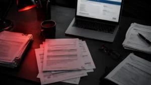 Infringement notices stacked on a fleet manager's desk as AARTO Phase 2 fleets confront month-one compliance arithmetic