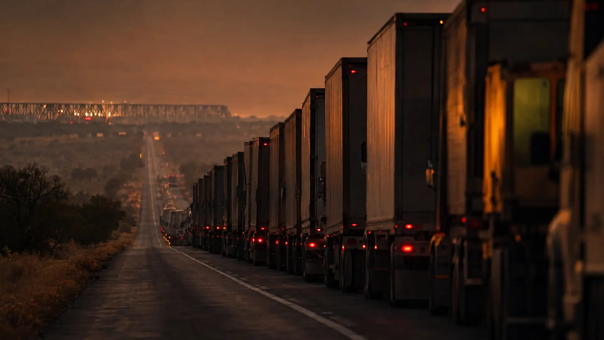 Trucks queued for days on the Botswana side of Kazungula as border truck congestion reaches unprecedented levels in August 2026