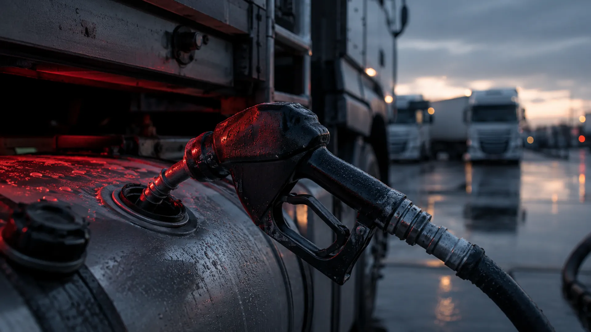 Diesel pump at a South African fleet depot as official August fuel prices raise diesel by up to 138 cents per litre