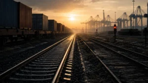 Freight wagons in a South African rail yard as the Transnet rail funding request puts R35 billion to Treasury for upgrades to 2030