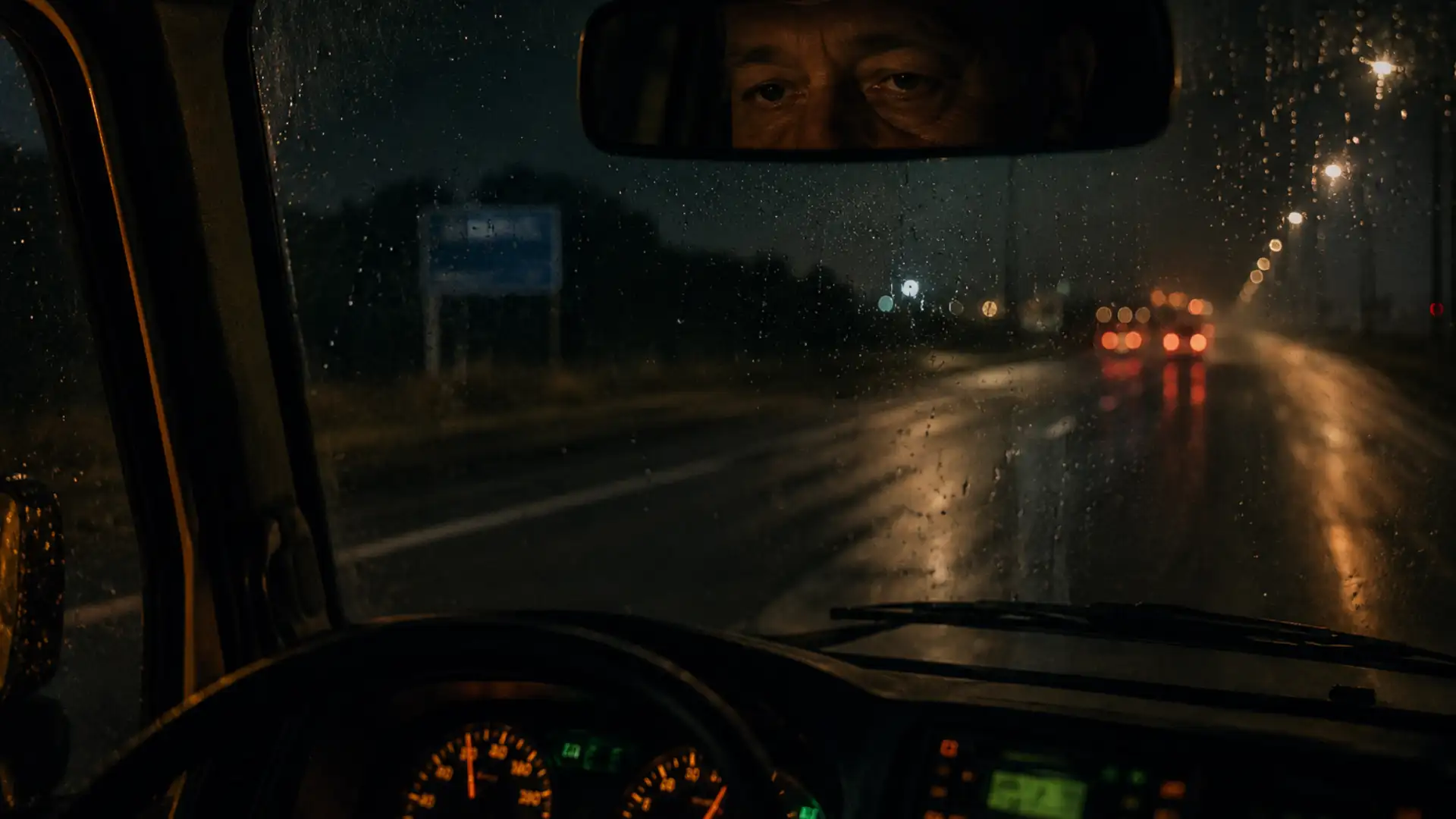 Truck driver on a dark highway at night as an industry opinion piece calls for rest and fatigue management to come first This also quietly launches the con